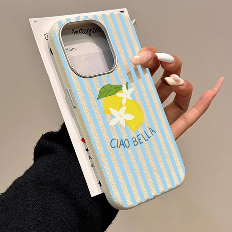 Чехол с лимонным полосатым рет – обзор и цена Samsung Galaxy S25