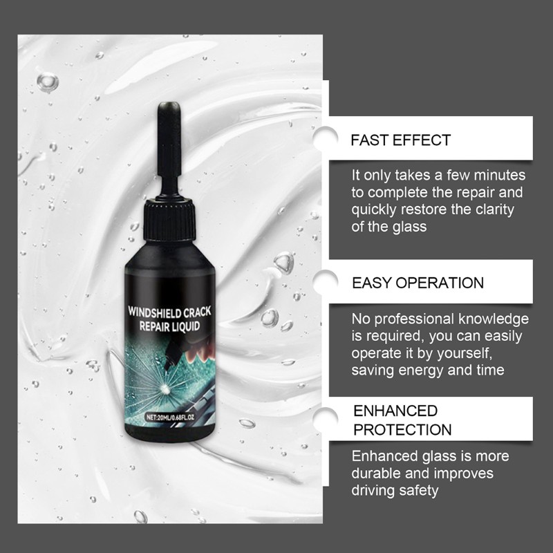 Комплект для ремонта лобового  – обзор и цена Liquid Uv Glue Kit